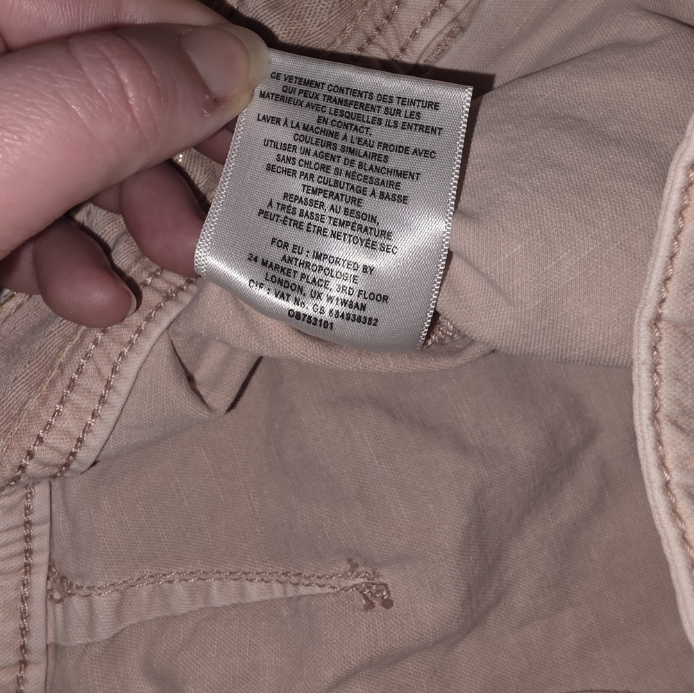 Anthropologie Wanderer Utility Pants Size 26 Rose - Picture 9 of 11